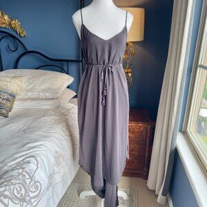 Calypso St. Barth Grey Silk Dress Illusion Jumpsuit